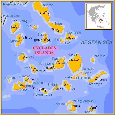 Map of Cyclades Islands!